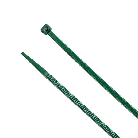 SOUTH MAIN HARDWARE 11-in   75-lb, Dark Green, 100 Standard Nylon Tie 220166